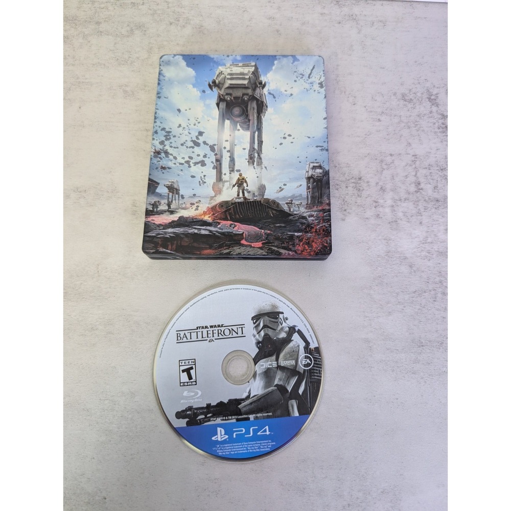 Star Wars Battlefront (Sony PlayStation 4, 2015) Steelbook Edition - Tested